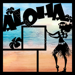 Aloha Hawaii Hula Girl Art